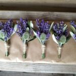 Corsages van Lavendel met Distel